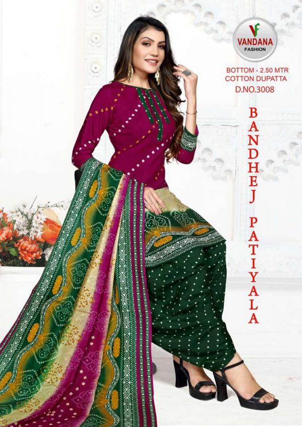 Vandana Bandhej Patiyala Vol-3 indo Cotton Patiyala Dress Material